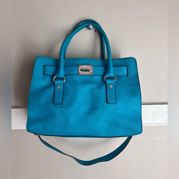 Michael Kors Handbags - MICHAEL KORS AQUA HAMILTON SATCHEL TOTE